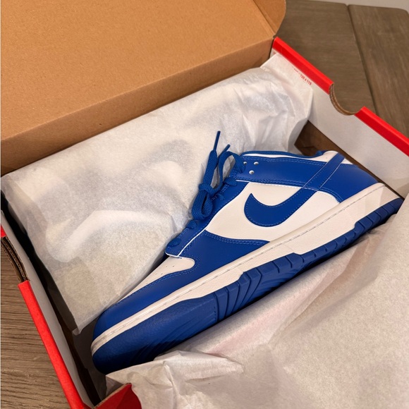Nike Dunk Low Retro Royal Blue and White Sneakers